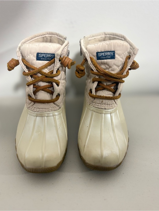 Sperry Other - Sperry Kids Cream and Tan Waterproof Duck Boots